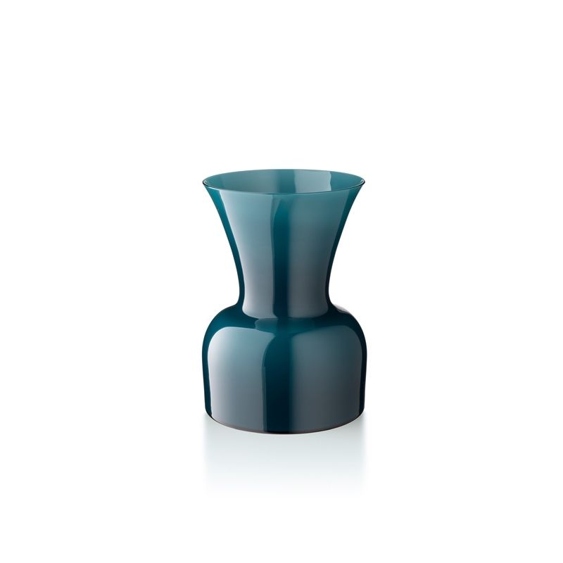 SALVIATI Vaso Profili Daisy Verde Pavone Medium H 22 CM / Ø 15 CM 10052