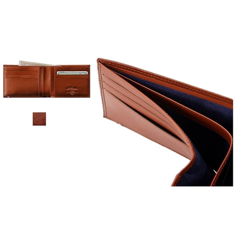 S. T. DUPONT Portafoglio Line D Pelle Marrone  180102