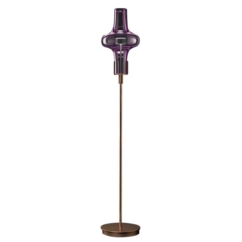 SALVIATI Lampada Da Terra Ferai - Cesendeo Ametista Trasparente Pulegoso H 170 CM / Ø 30 CM SV008AT00PU/LR
