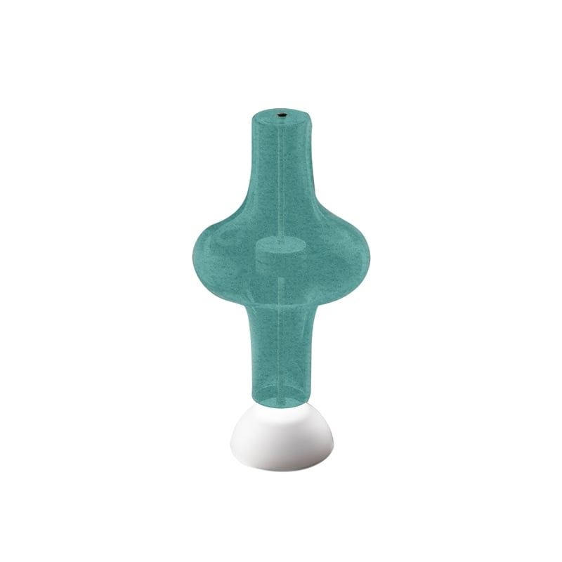 SALVIATI Lampada Da Tavolo Ferai - Cesendeo Verde Pavone Trasparente Pulegoso H 63 CM / Ø 30 CM SV008VP00PU/LT