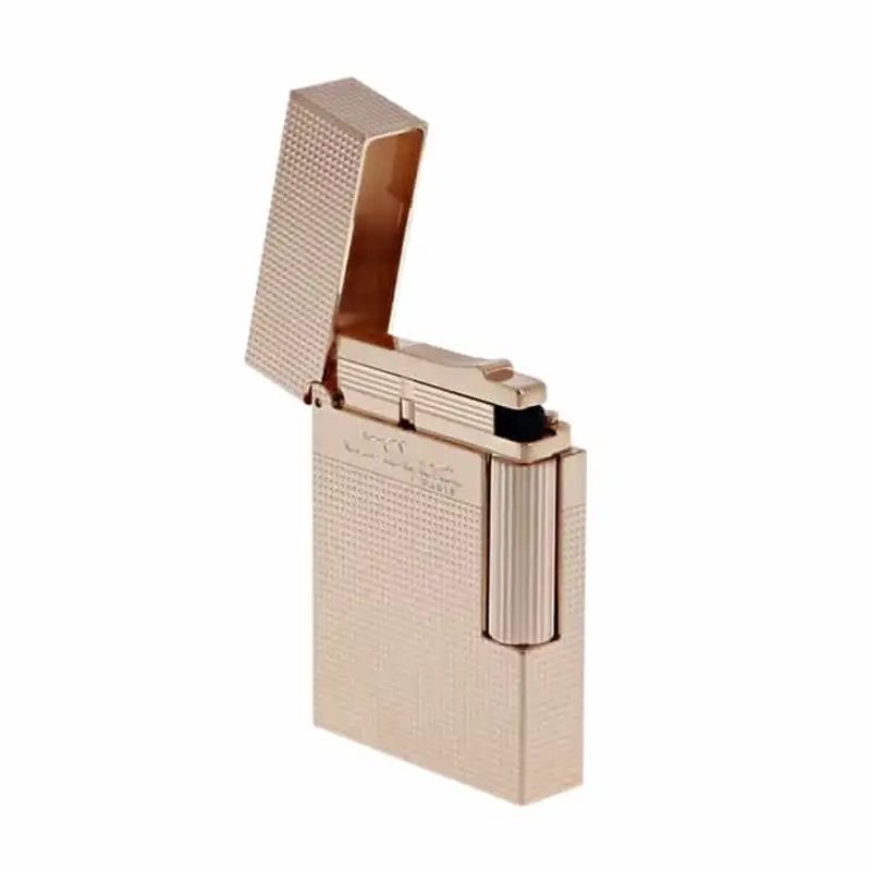 S. T. DUPONT Accendino Line 2 Slim Oro Rosa Punta Di Diamante  C18691
