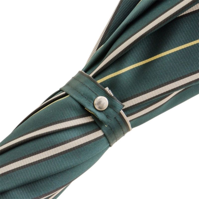 PASOTTI Ombrello Da Uomo Su Misura Multi Righe Verde/Grigio/Oro  142*BRUCE/5**1