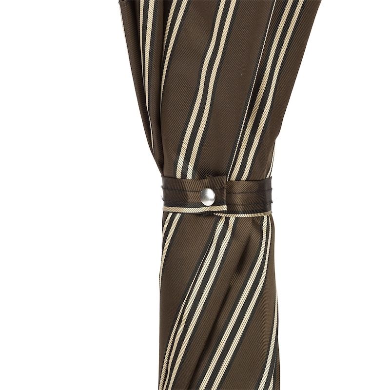 PASOTTI Ombrello Da Uomo Su Misura Multi Righe Marrone/Beige  142*51880/3**1