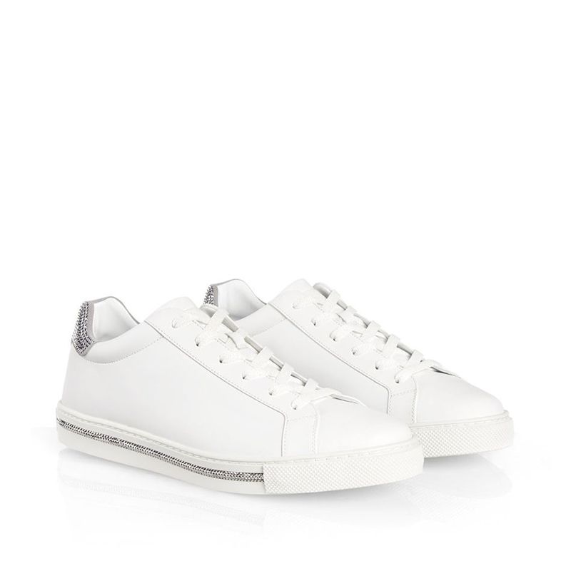 Rene Caovilla Xtra - Sneakers In Pelle Bianco  C09061-015-CAP1V214