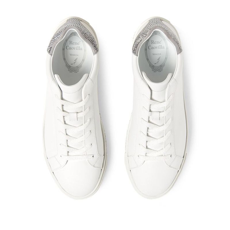 Rene Caovilla Xtra - Sneakers In Pelle Bianco  C09061-015-CAP1V214