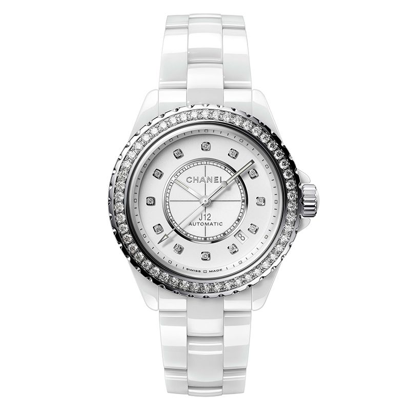 CHANEL J12 Con Lunetta Di Diamanti Calibro 12.1 38 MM H7189