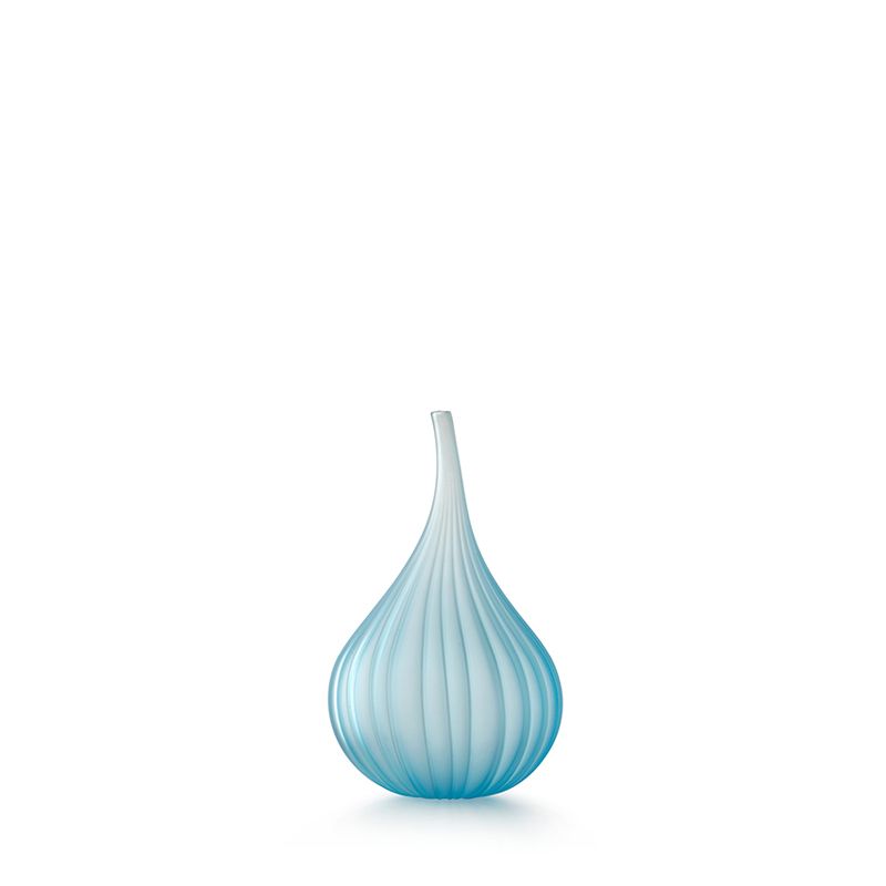 SALVIATI Vaso Drops Acquamarina Satinato Medium H 28 CM / Ø 15 CM 19136