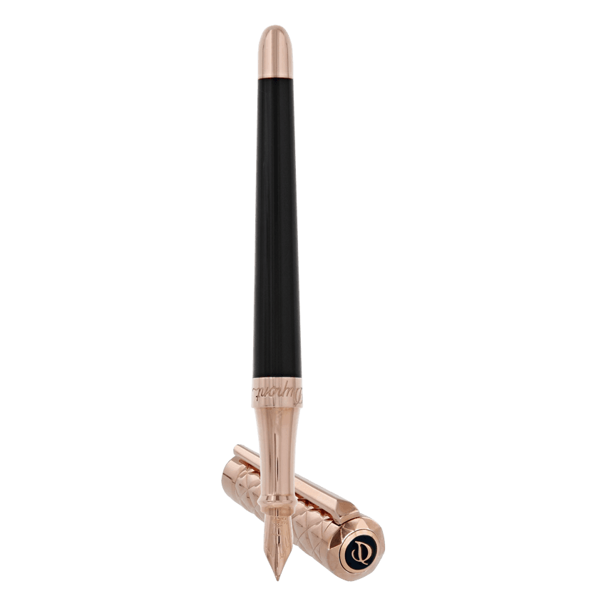 S. T. DUPONT Penna Stilografica Liberté Lacca Nera / Oro Rosa  460601