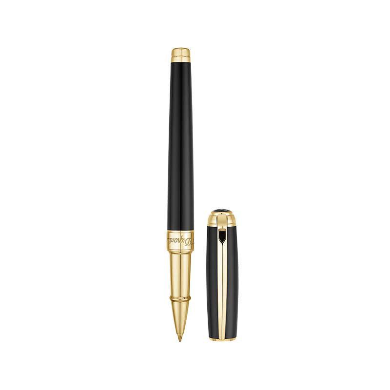 S. T. DUPONT Penna Roller Media Line D Lacca Nera / Oro Giallo  412101M