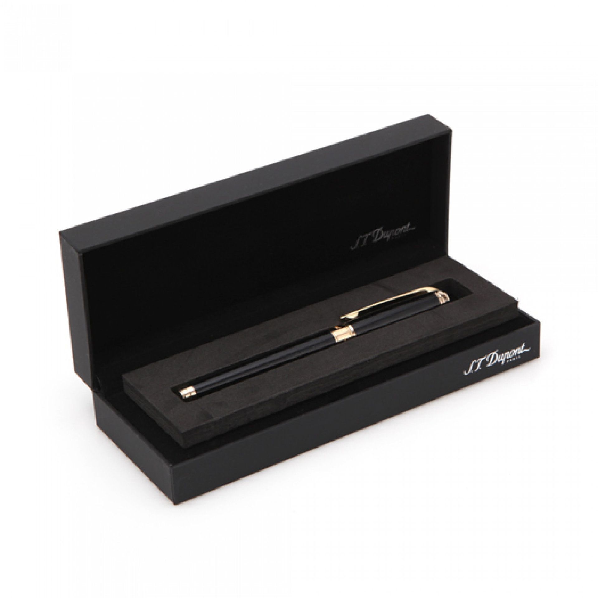 S. T. DUPONT Penna Roller Media Line D Lacca Nera / Oro Giallo  412101M