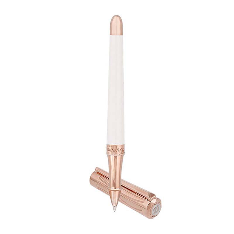 S. T. DUPONT Penna Roller Liberté Lacca Bianca / Oro Rosa  462398