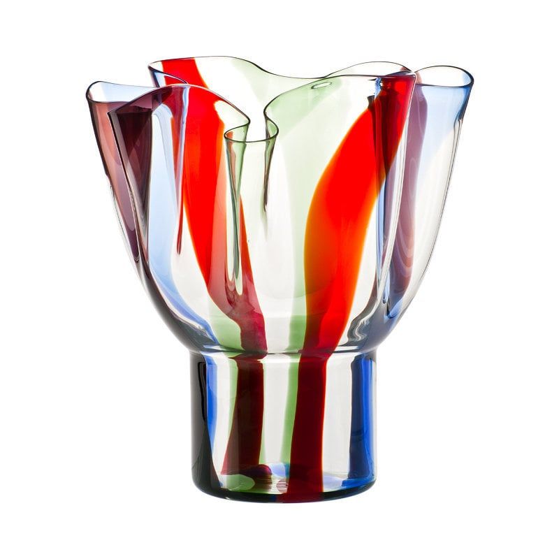 VENINI Vaso Kukinto Nero/Rosso/Verde Mela/Zaffiro/Cristallo  46 CM - H 40 CM 548.00