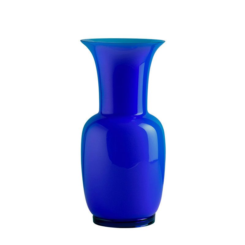VENINI Vaso Opalino Zaffiro  17 CM – H 36 CM 706.22