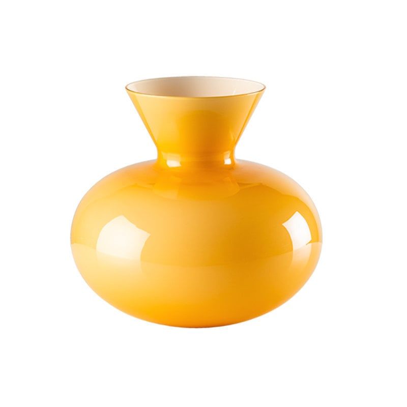 VENINI Vaso Idria Ambra/Lattimo 30 CM - H 27 CM 706.41