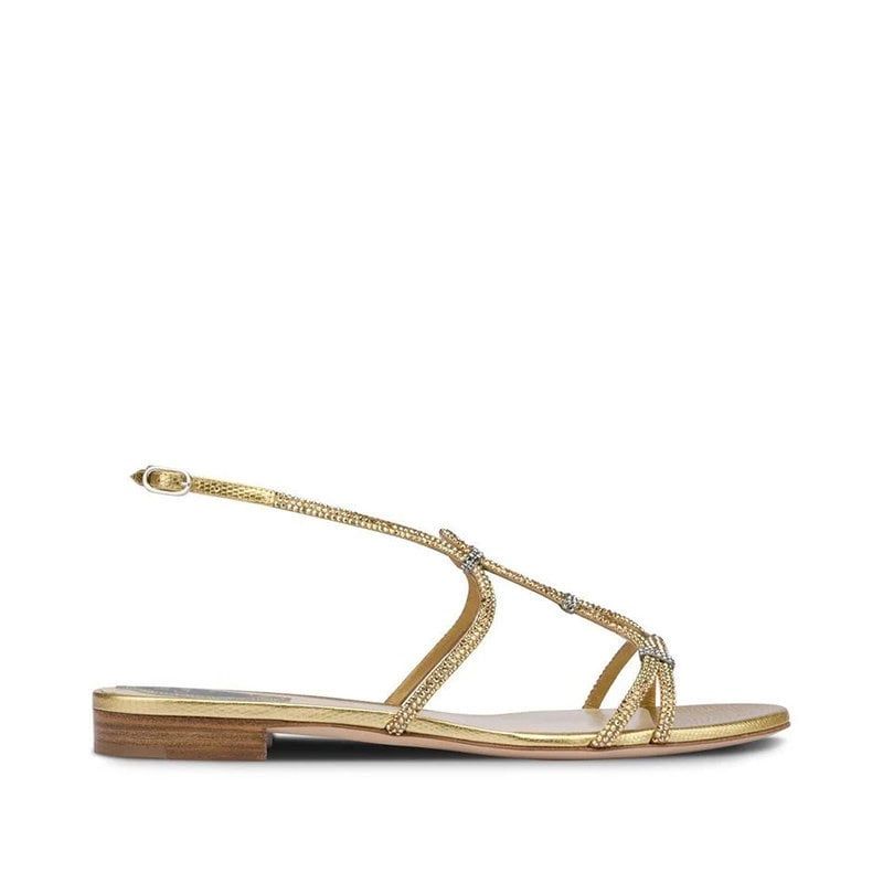 RENE CAOVILLA Clippy - Sandali Flat Oro  C11306-010-R001V184