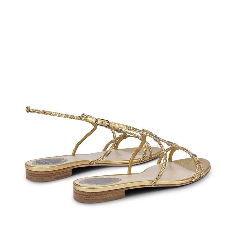 RENE CAOVILLA Clippy - Sandali Flat Oro  C11306-010-R001V184