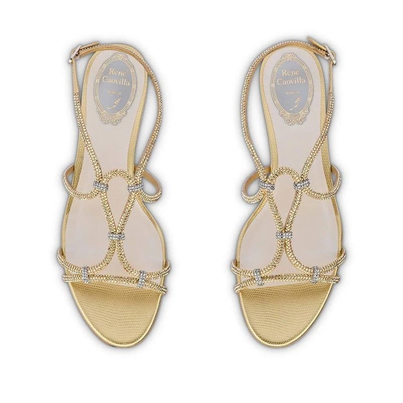 RENE CAOVILLA Clippy - Sandali Flat Oro  C11306-010-R001V184