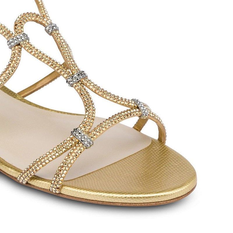 RENE CAOVILLA Clippy - Sandali Flat Oro  C11306-010-R001V184