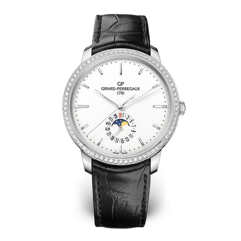 GIRARD PERREGAUX 1966 Date And Moon Phases 40 MM 49545D11A131-BB60