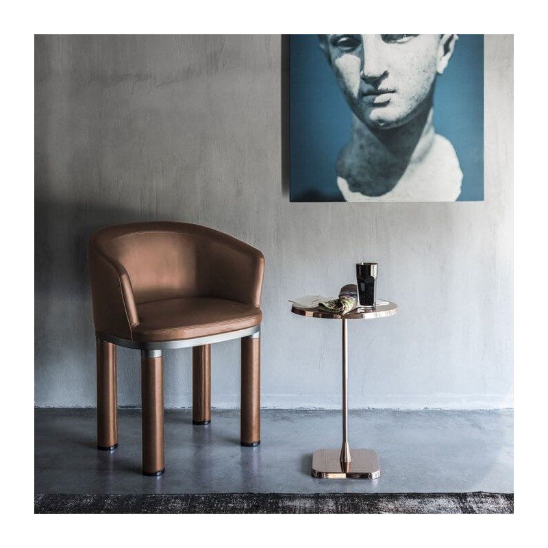GHIDINI 1961 Tavolino Tondo In Acciaio - Opera Coffee Tables (Richard Hutten) DIAM35x52H cm RH101CB103