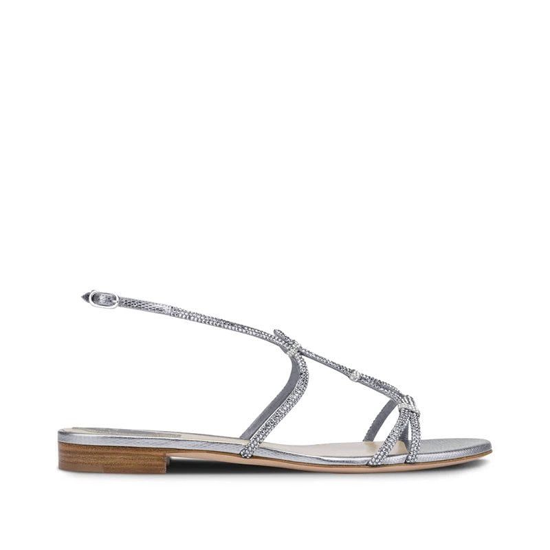 RENE CAOVILLA Clippy - Sandali Flat Argento  C11306-010-R001V095