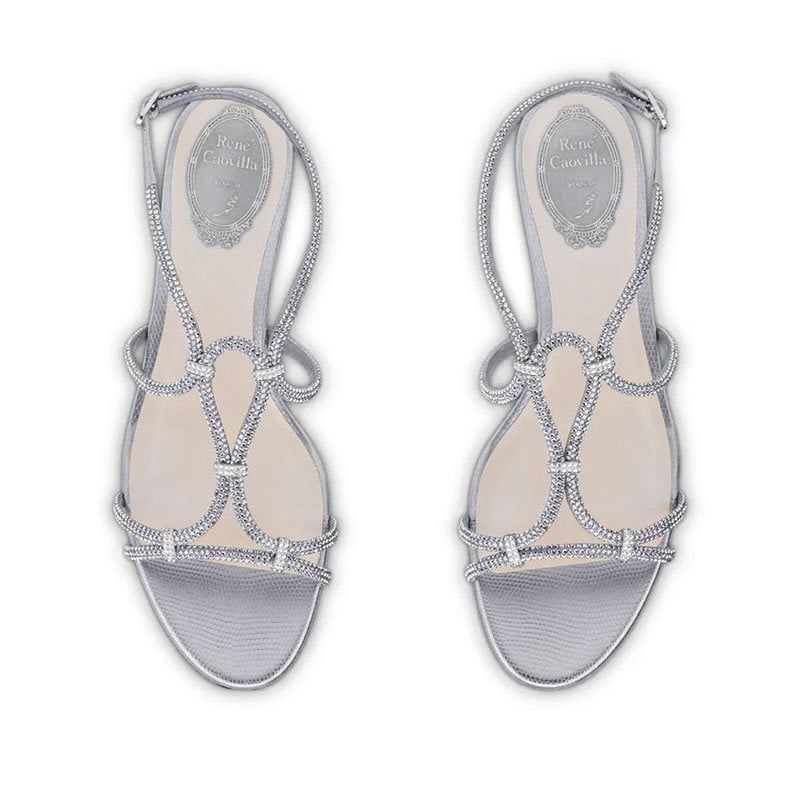 RENE CAOVILLA Clippy - Sandali Flat Argento  C11306-010-R001V095