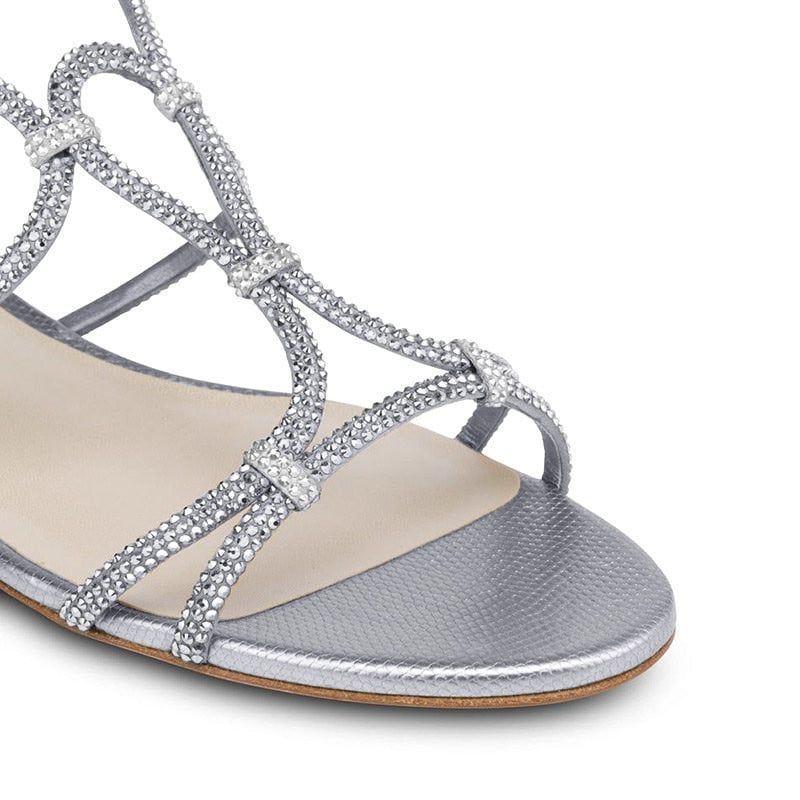 RENE CAOVILLA Clippy - Sandali Flat Argento  C11306-010-R001V095