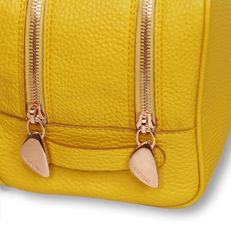 ASTRUA Creazioni Beauty Case In Pelle Grana Dollaro Ananas  BC2PGD19-V302