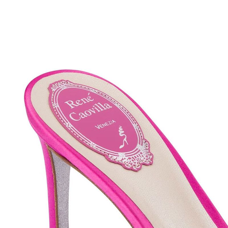 RENE CAOVILLA Chantel - Mule Tacco Medio Fucsia  C11356-080-R0013359