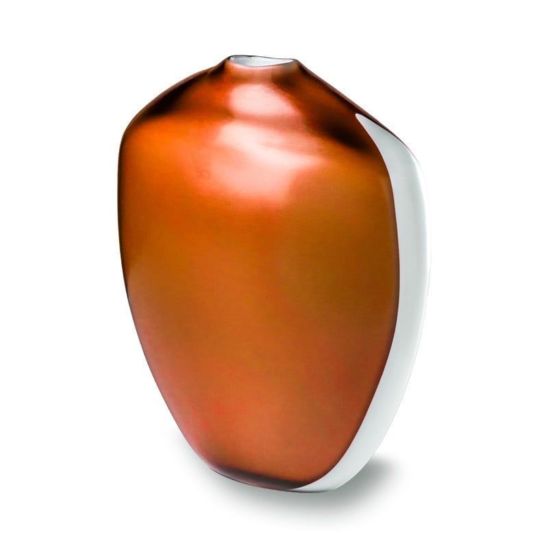 VENINI Vaso I Paladini (Emmanuel Babled) Lattimo/Talpa/Arancio  35 CM - H 44 CM 789.20