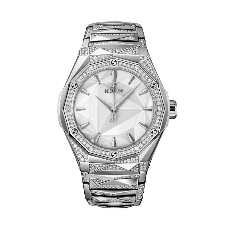 HUBLOT Classic Fusion Orlinski Bracelet Titanium White Alternative Pavé 40 MM 550.NS.2200.NS.3804.ORL22
