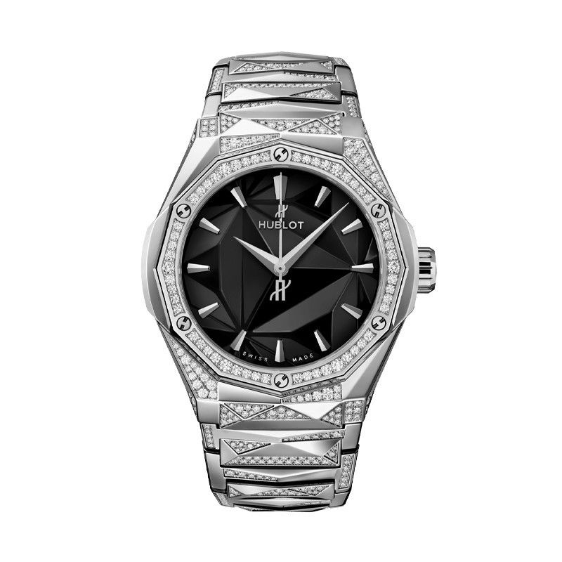 HUBLOT Classic Fusion Orlinski Bracelet Titanium Alternative Pavé 40 MM 550.NS.1800.NS.3804.ORL22