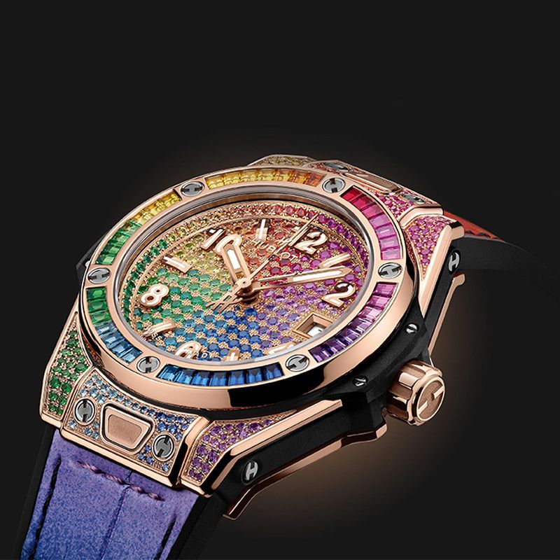 HUBLOT Big Bang One Click King Gold Rainbow 33 MM 485.OX.9900.LR.0999