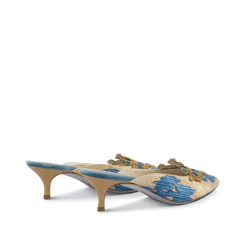 RENE CAOVILLA Veneziana - Mule In Velluto Beige  C11288-050-VL017103