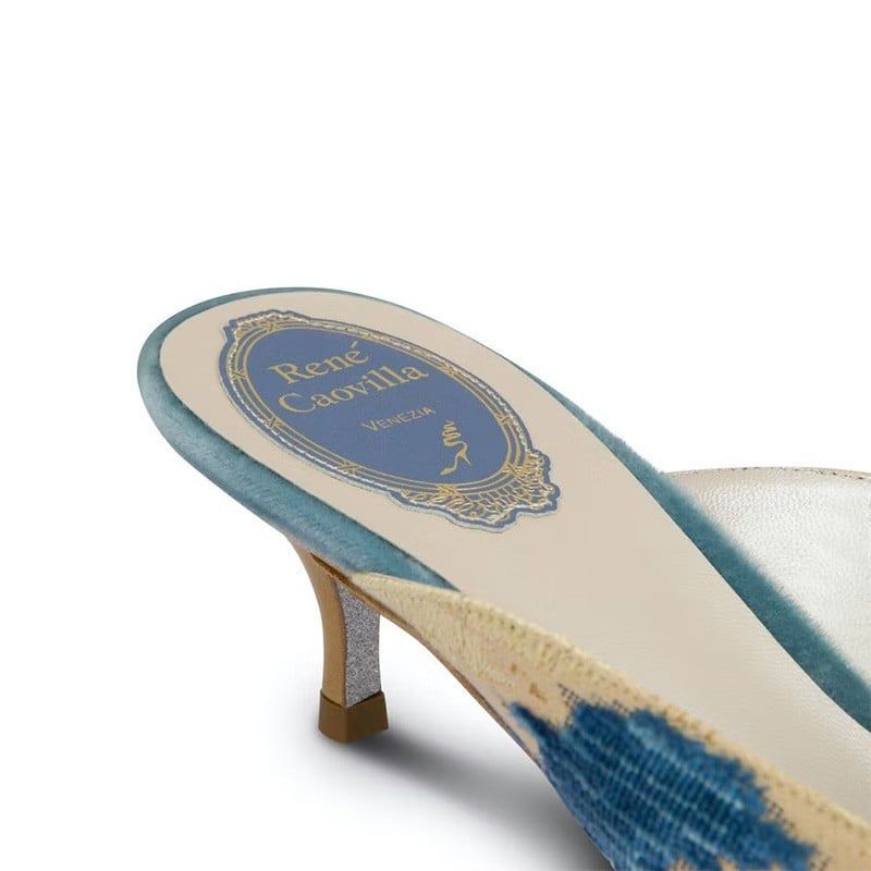 RENE CAOVILLA Veneziana - Mule In Velluto Beige  C11288-050-VL017103