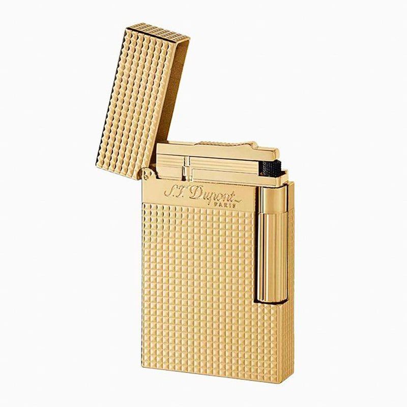 S. T. DUPONT Accendino Line 2 Punta Di Diamante Oro Giallo  016284