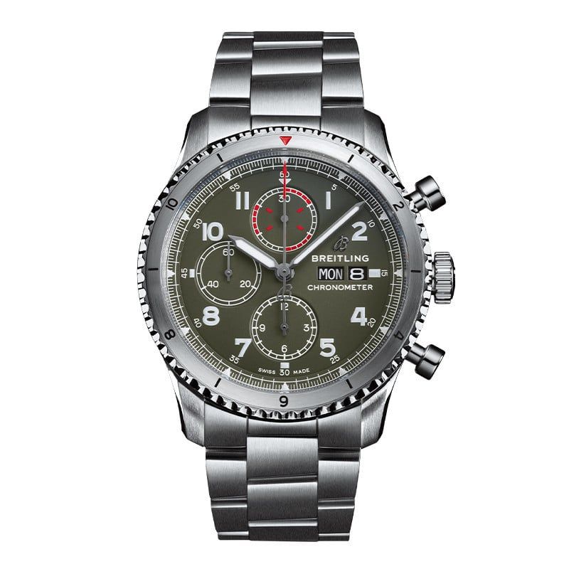 BREITLING Classic AVI Aviator 8 Chronograph Curtiss Warhawk 43 MM A133161A1L1A1