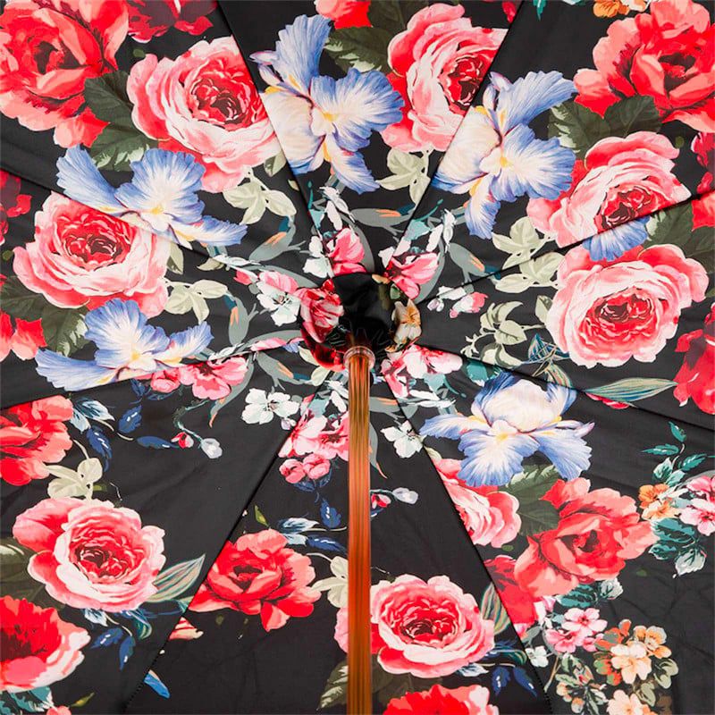 PASOTTI Ombrello Da Donna Flower Rosso Interno Nero Fiori/Rose Rosse  189*26*9H005/1*P27