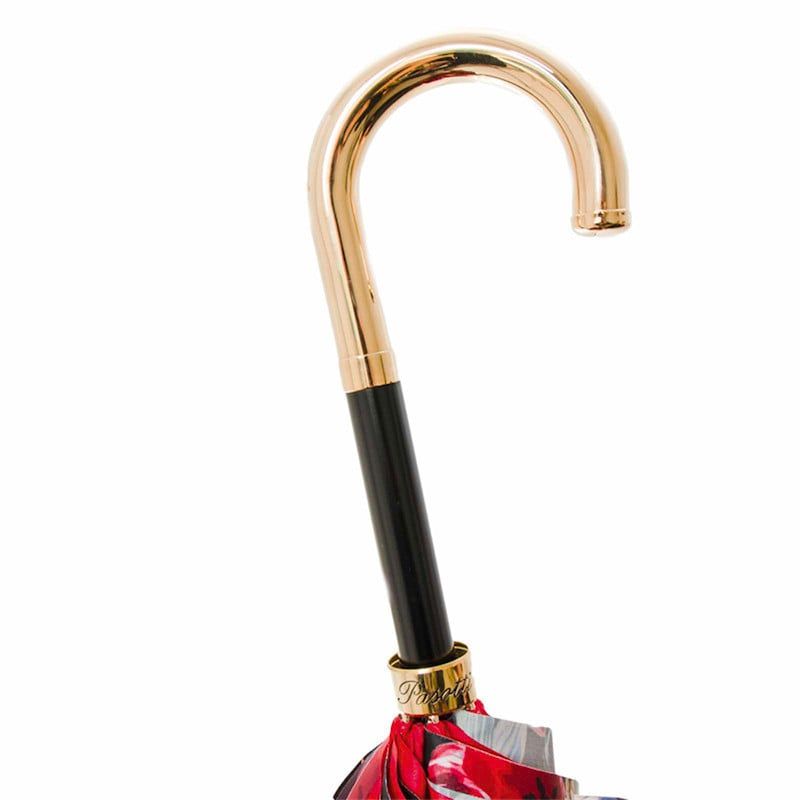 PASOTTI Ombrello Da Donna Flower Rosso Interno Nero Fiori/Rose Rosse  189*26*9H005/1*P27