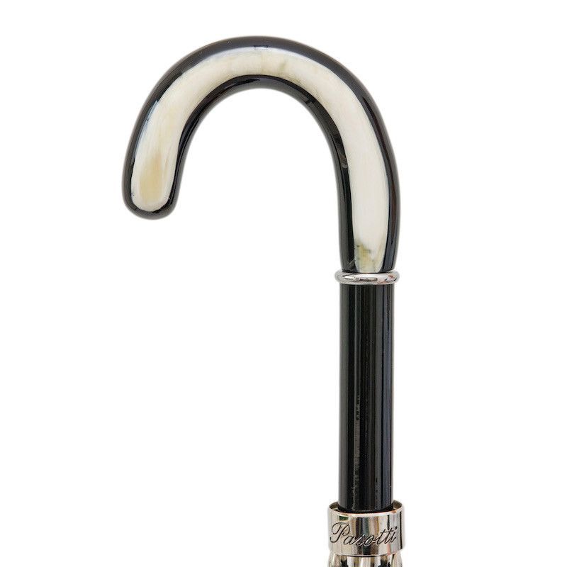 PASOTTI Ombrello Da Uomo Lux Nero Motivo Cravatta  478*6279/1**N60