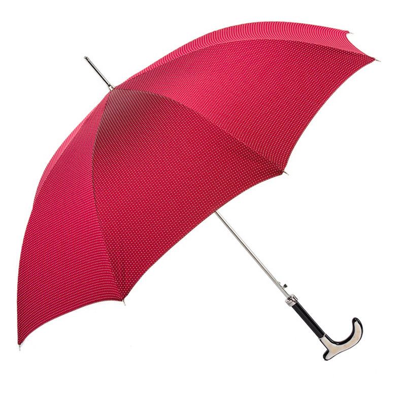 PASOTTI Ombrello Da Uomo Lux Rosso Pois Bianchi  478*PUNTO/2**N59