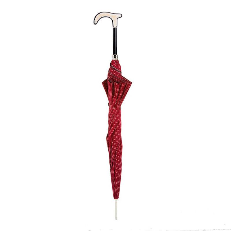 PASOTTI Ombrello Da Uomo Lux Rosso Pois Bianchi  478*PUNTO/2**N59