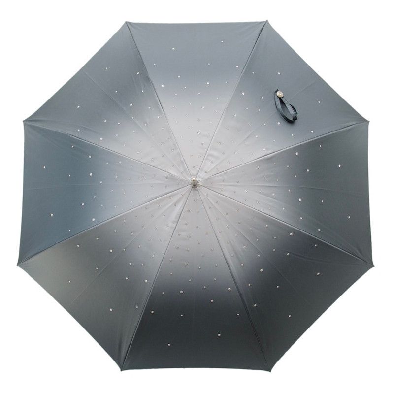 PASOTTI Ombrello Da Donna Lux Grigio Sfumato Verde Scuro Spruzzi Swarovsky Interno Grigio  185N*21284-7*21284-7*S8