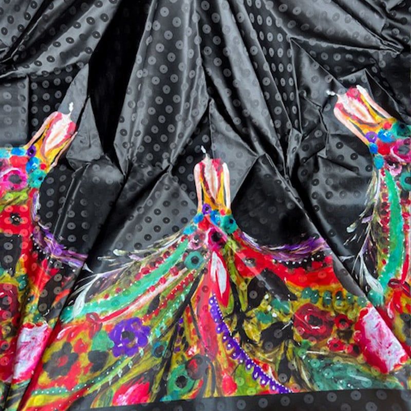 PASOTTI Ombrello Da Donna Classic Nero Interno Donna Bahamas Multicolor  189*34*30092/1*U14