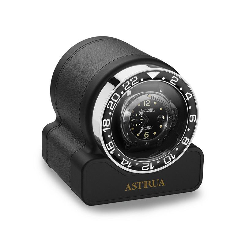Scatola Del Tempo Rotor One Sport Pelle Grana Dollaro Grigio Ghiera Nera  