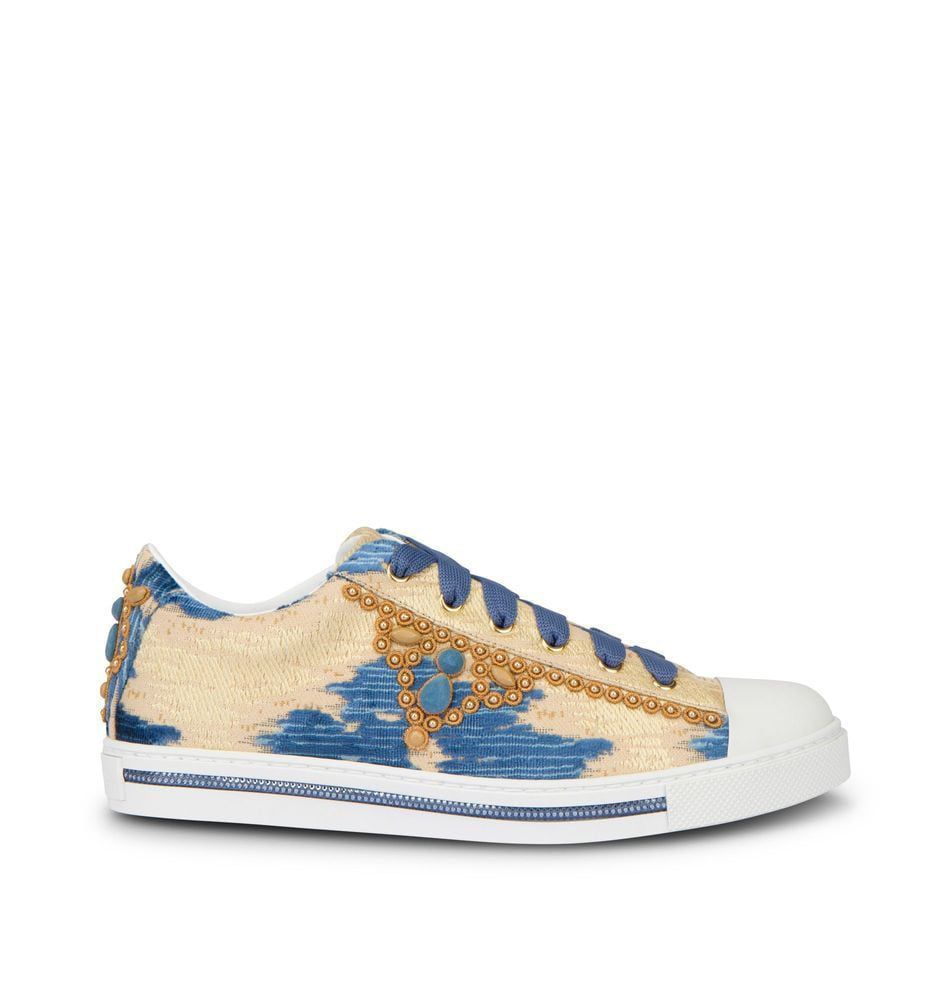 RENE CAOVILLA Veneziana - Sneakers In Velluto Beige  C11316-015-VL017103