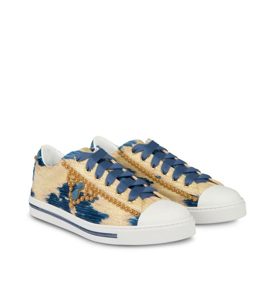 RENE CAOVILLA Veneziana - Sneakers In Velluto Beige  C11316-015-VL017103