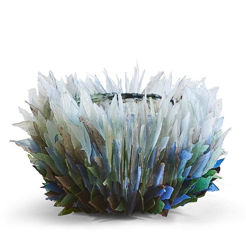 GIGLIOLA SCAGLIOTTI Vaso In Silicone Icy Forest Scaglie Ghiaccio/Azzurro 34 CM X H 25 CM VASEM306