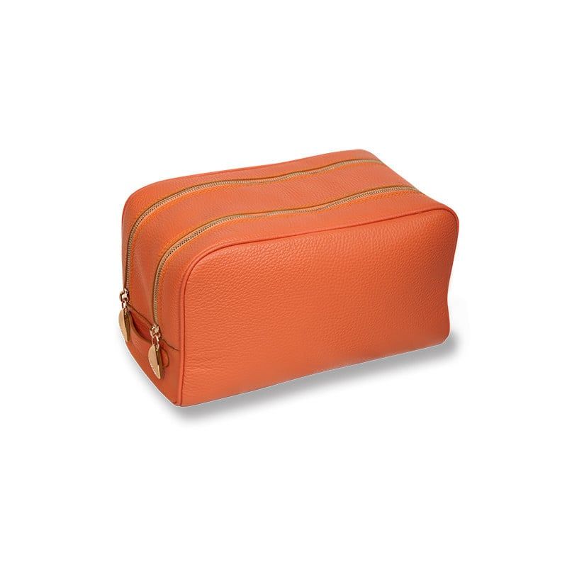 ASTRUA Creazioni Beauty Case In Pelle Grana Dollaro Geranio  BC2PGD68-V302