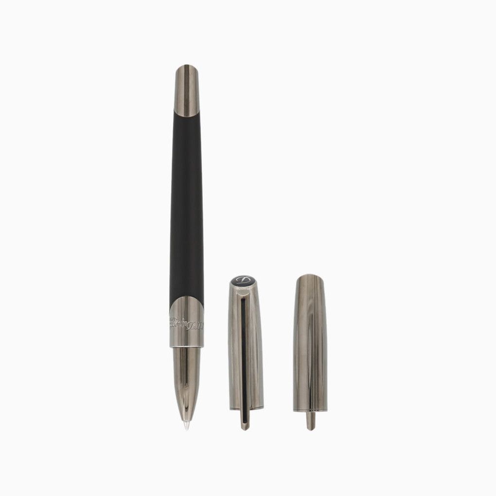 S. T. DUPONT Penna Roller Gun Metal e Nera Matte  402719